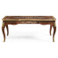 Mahogany Rectangular Coffee Table with Brass Details