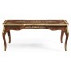Mahogany Rectangular Coffee Table with Brass Details