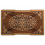 Mahogany Rectangular Coffee Table with Brass Details