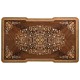 Mahogany Rectangular Coffee Table with Brass Details