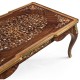 Mahogany Rectangular Coffee Table with Brass Details