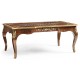 Mahogany Rectangular Coffee Table with Brass Details