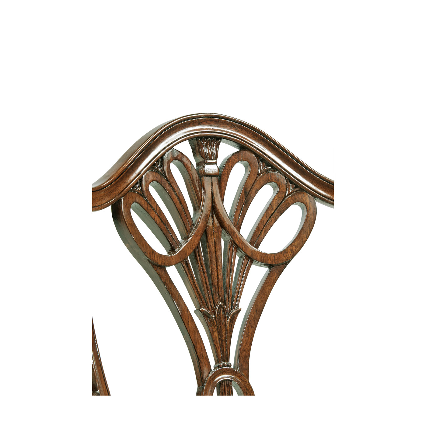 Sheraton Dining Arm Chair with Shield Back in Mahogany High Gloss