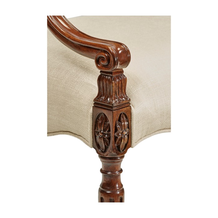 Sheraton Dining Arm Chair with Shield Back in Mahogany High Gloss