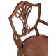 Sheraton Dining Arm Chair with Shield Back in Mahogany High Gloss
