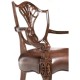 Sheraton Dining Arm Chair with Shield Back in Mahogany High Gloss