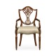 Sheraton Arm Chair with Shield Back in Mahogany High Gloss & Mop Details