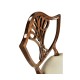 Sheraton Dining Side Chair with Shield Back in Mahogany High Gloss