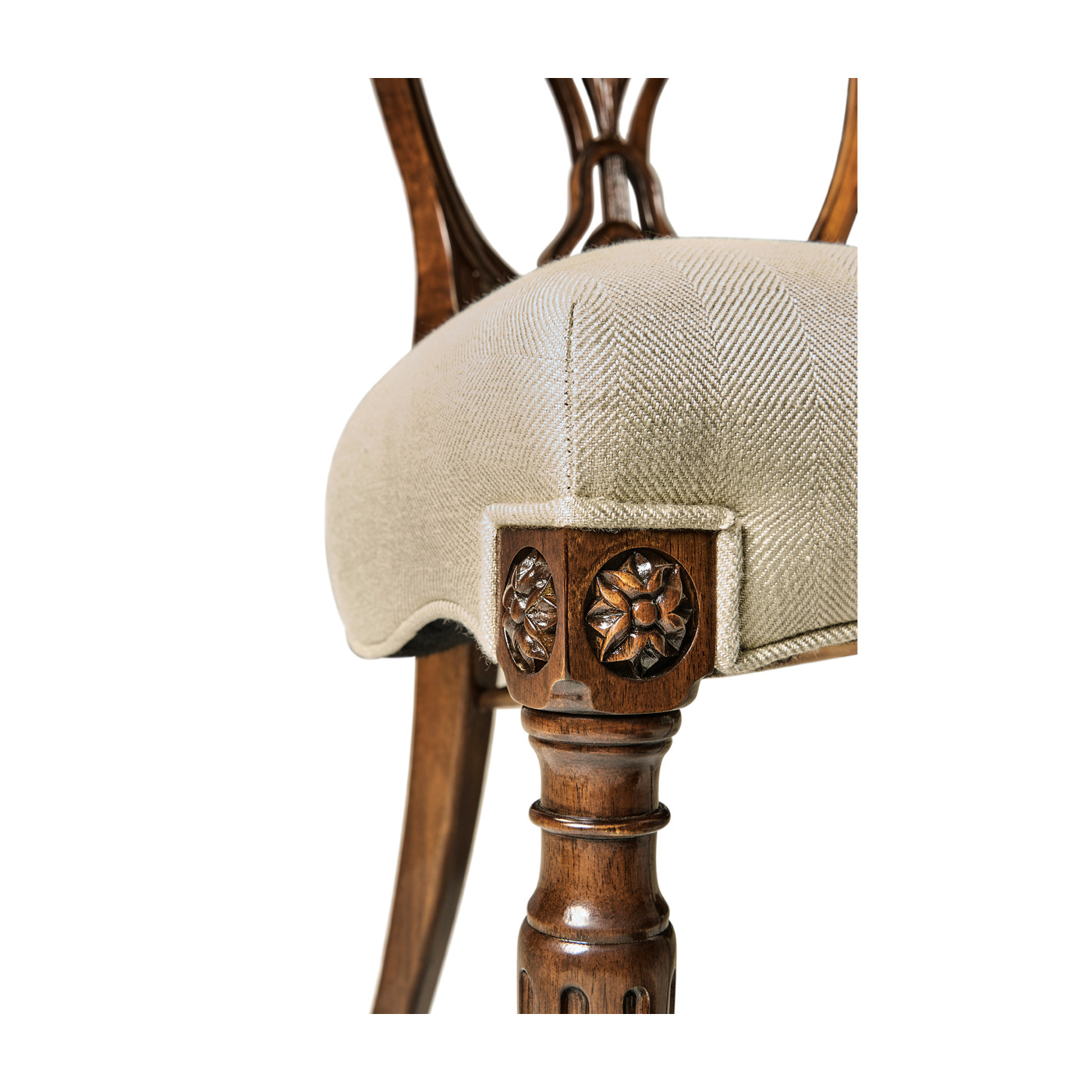 Sheraton Dining Side Chair with Shield Back in Mahogany High Gloss