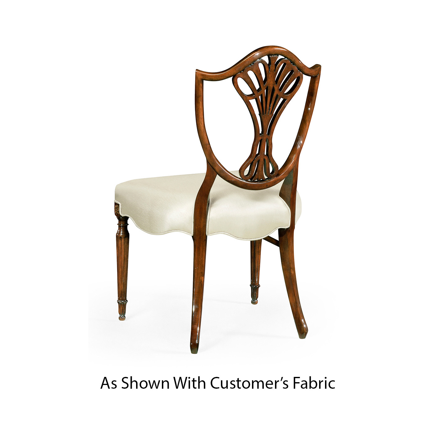 Sheraton Dining Side Chair with Shield Back in Mahogany High Gloss