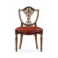 Sheraton Dining Side Chair with Shield Back in Mahogany High Gloss