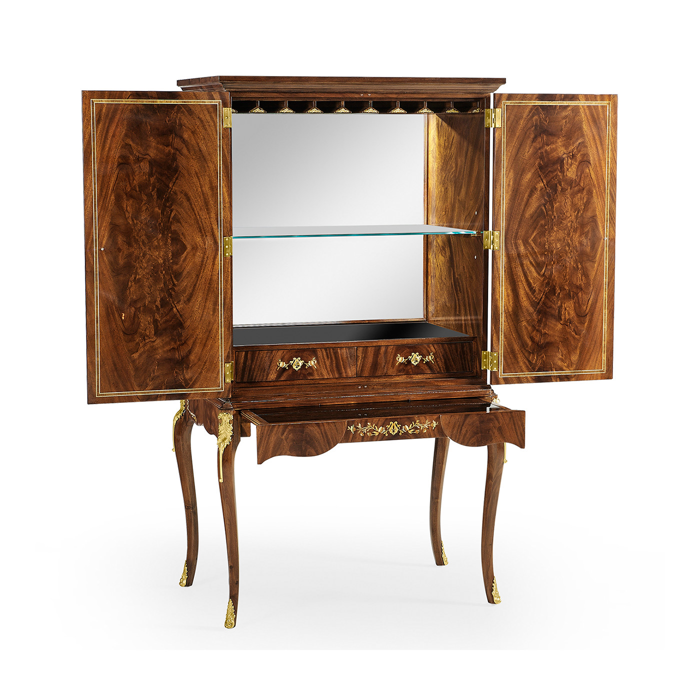 Mahogany & Mother of Pearl Drinks Cabinet