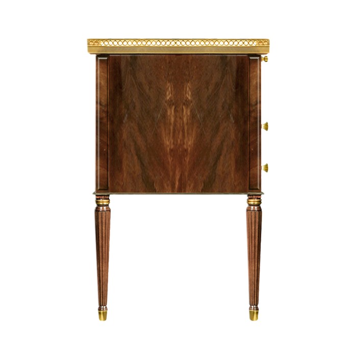 Swirl Mahogany & Mother of Pearl Nightstand