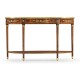 Large Demilune Console Table with Low Shelf