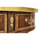 Large Demilune Console Table with Low Shelf