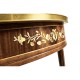 Large Demilune Console Table with Low Shelf