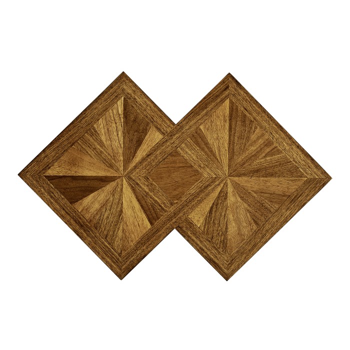 Double Diamond Bookmatched Walnut Side Table