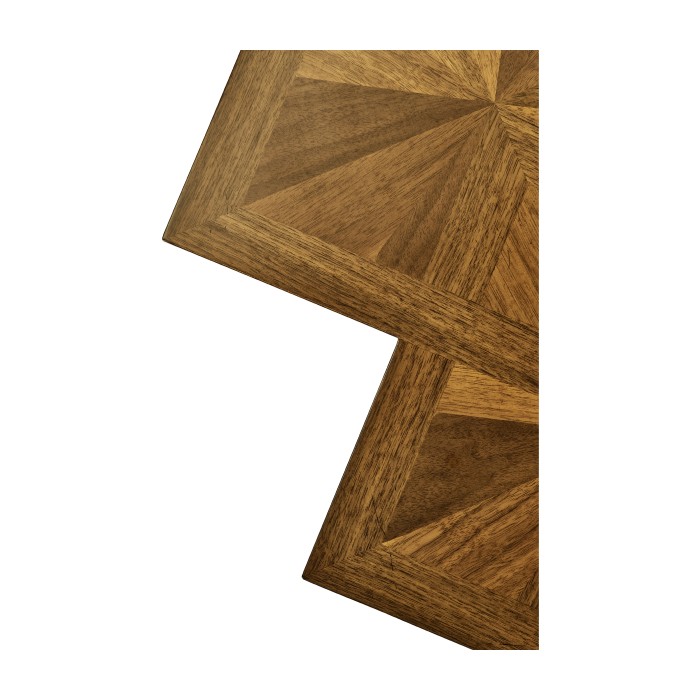 Double Diamond Bookmatched Walnut Side Table