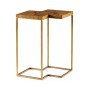 Double Diamond Bookmatched Walnut Side Table