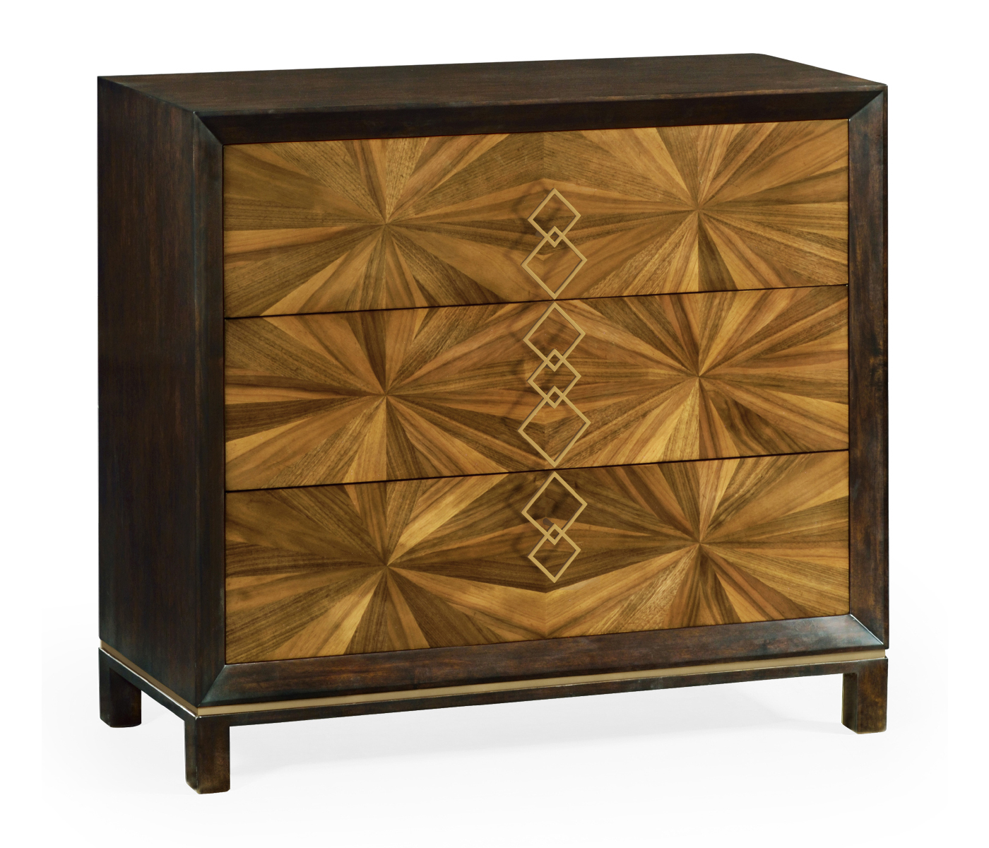Bookmatched Walnut Chest of Drawers