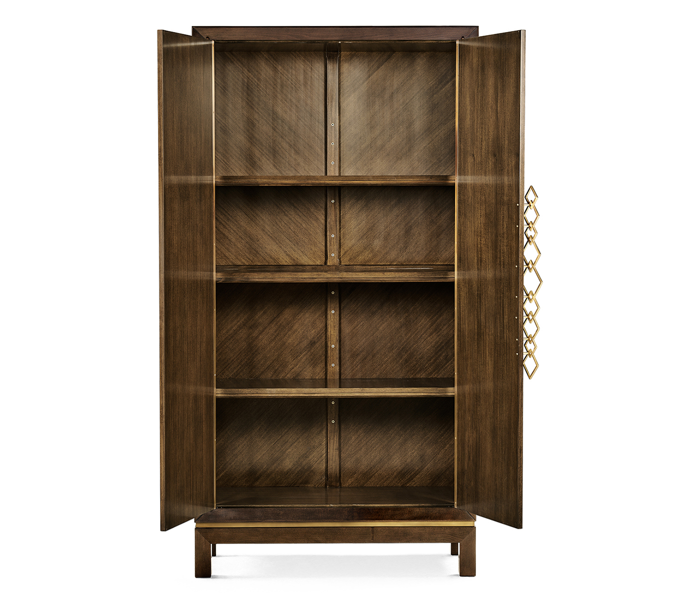 Bookmatched Walnut Storage Cabinet
