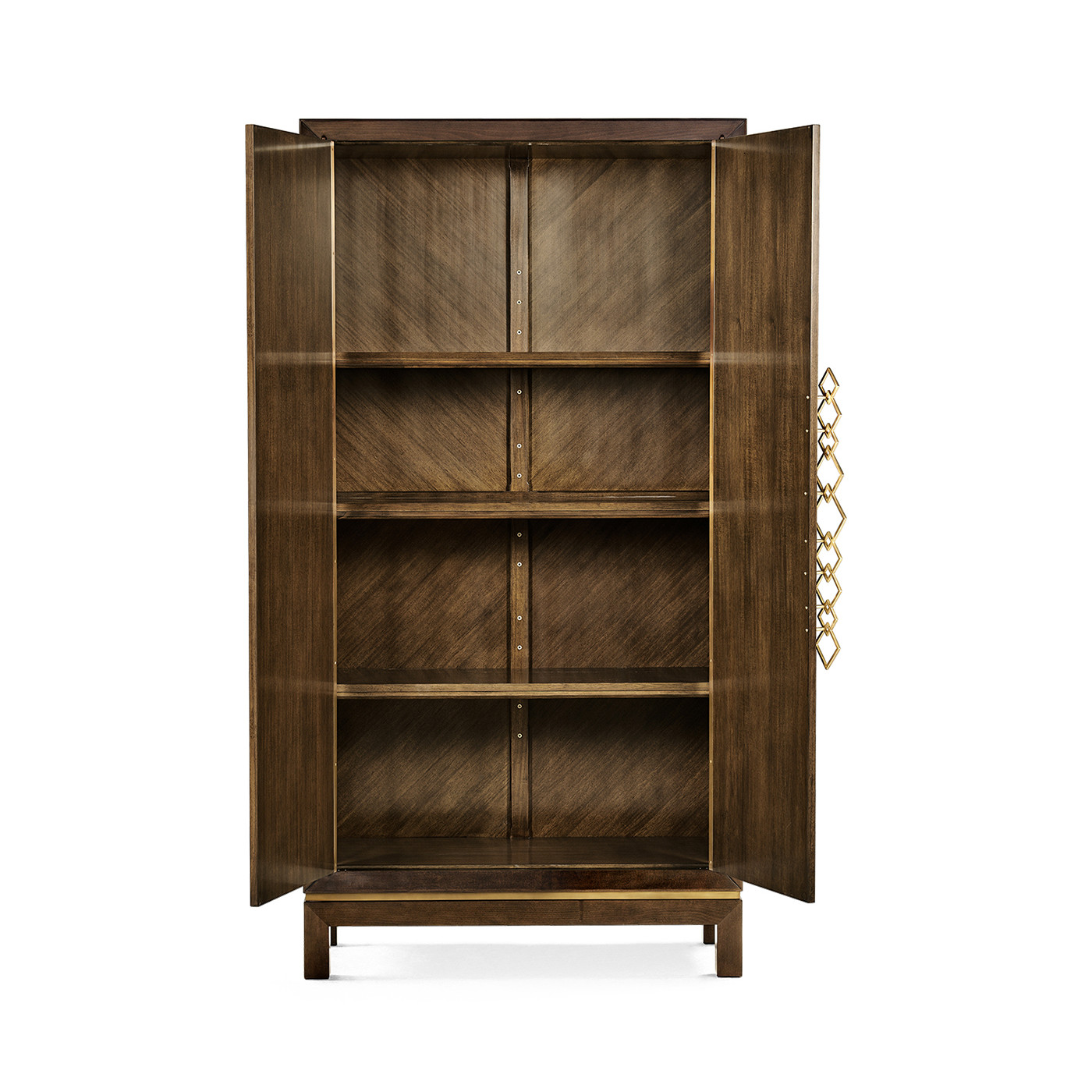 Bookmatched Walnut Storage Cabinet