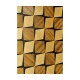 Black Bookcase with Interior Geometric Pattern