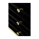 Rippled Black Lacquer Chest of Drawers