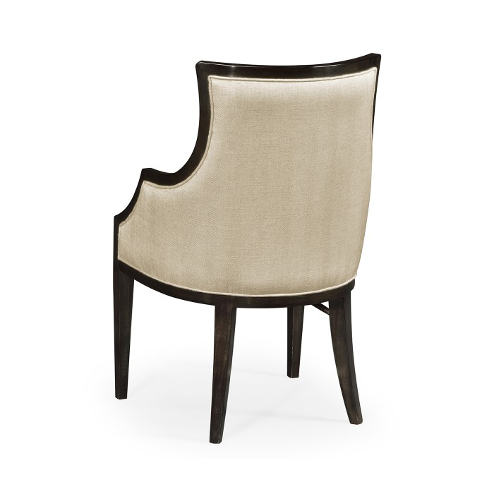 Smoked Grey Eucalyptus Dining Arm Chair