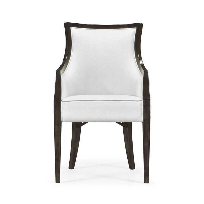 Smoked Grey Eucalyptus Dining Arm Chair