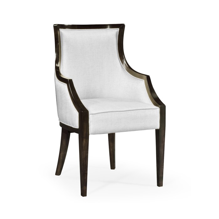 Smoked Grey Eucalyptus Dining Arm Chair