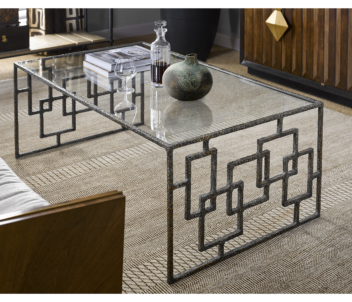 Brass & Glass Coffee Table