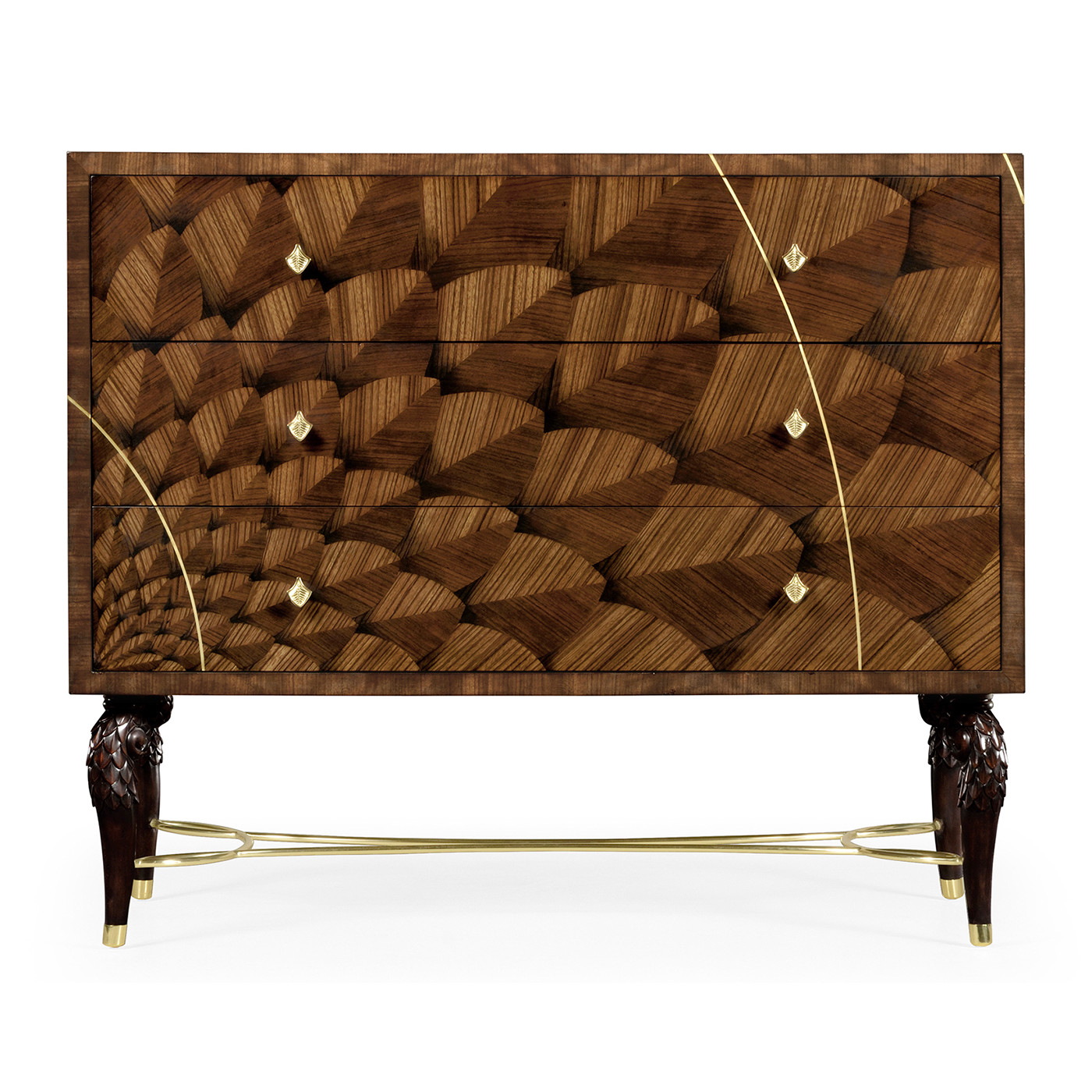 Feather Inlay Chest of Drawers