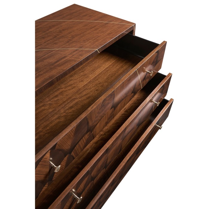 Feather Inlay Chest of Drawers