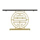 Gilded Oriental Medallion Smoky Black Console Table 