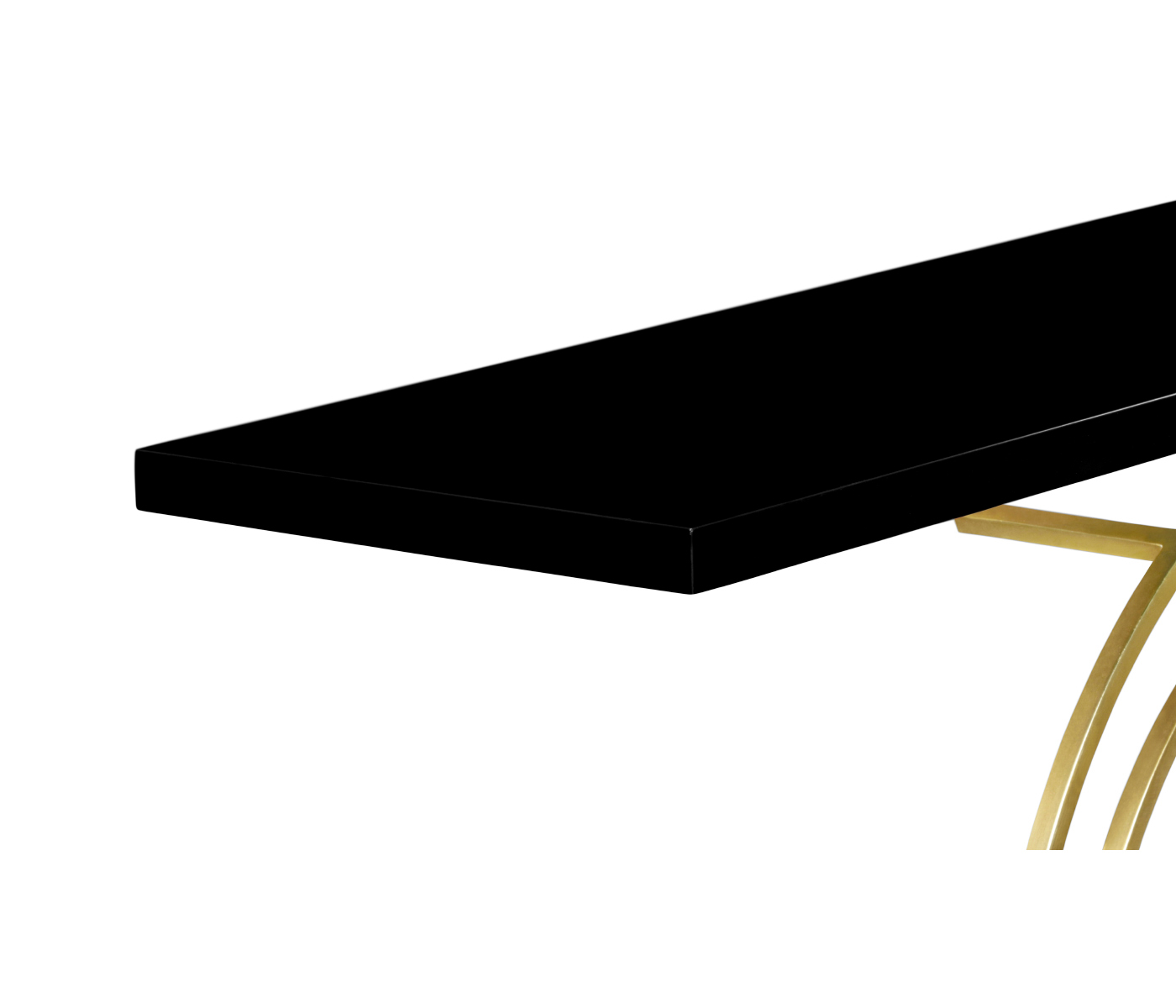 Gilded Oriental Medallion Smoky Black Console Table 