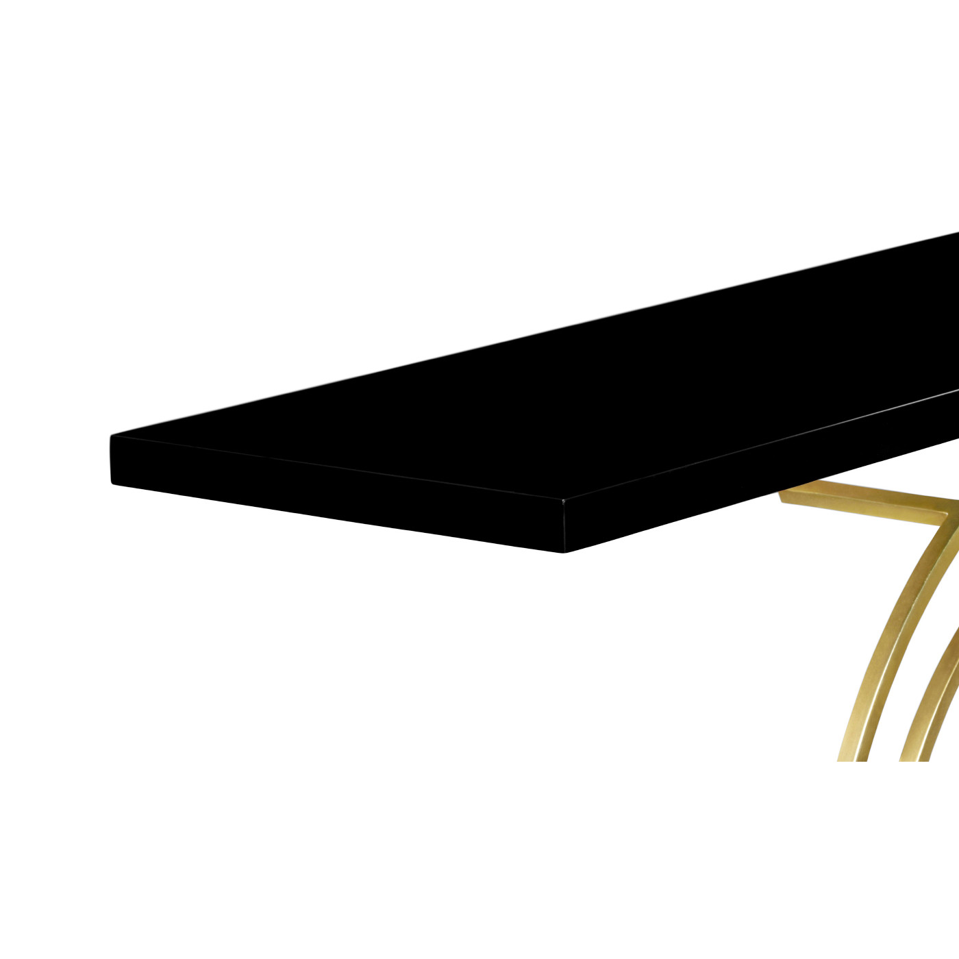 Gilded Oriental Medallion Smoky Black Console Table 