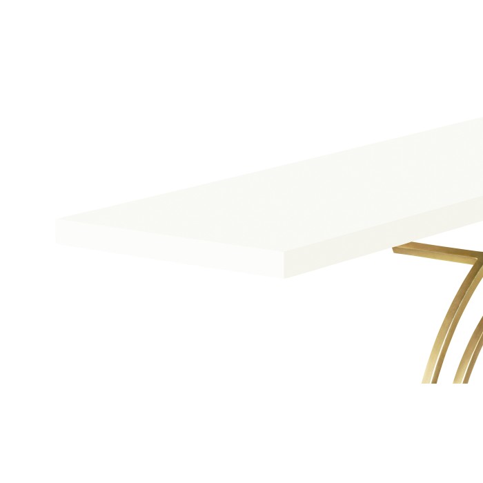 Gilded Oriental Medallion White Console Table 