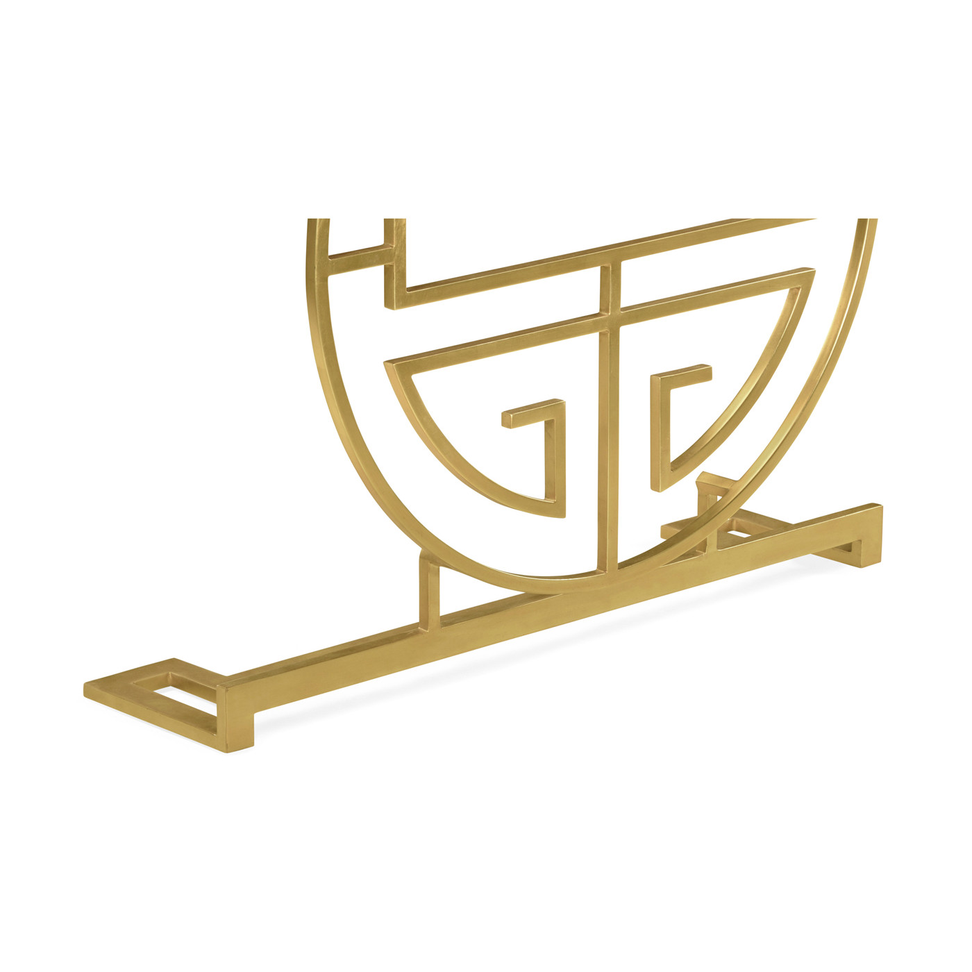 Gilded Oriental Medallion White Console Table 