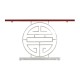 Silver Oriental Medallion Emperor Red Console Table 
