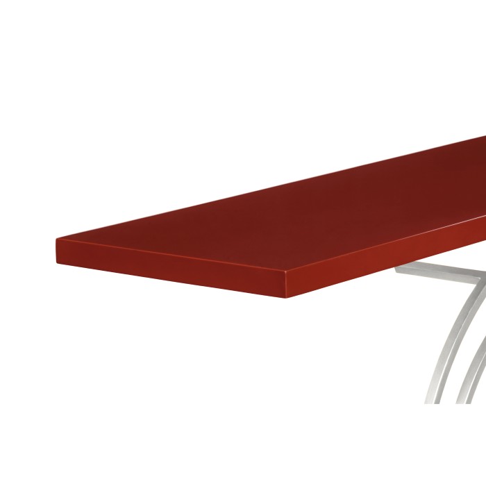 Silver Oriental Medallion Emperor Red Console Table 