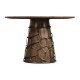 Circular Natural Walnut Dining Table 48