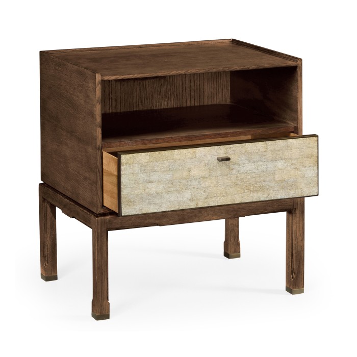 Small Natural Walnut Bedside Table