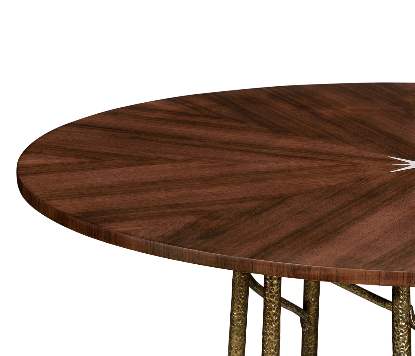 Circular Natural Walnut Continental Table