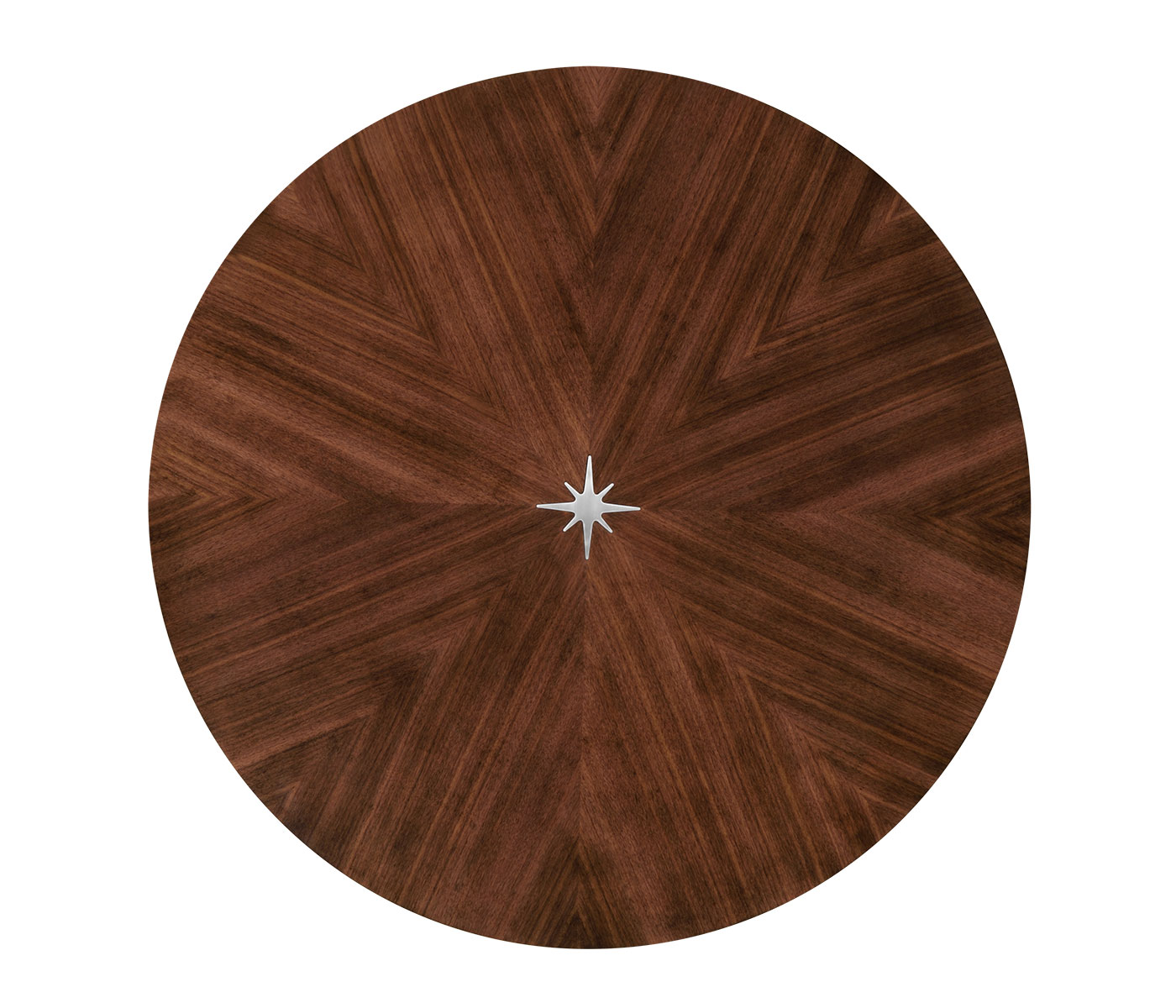 Circular Natural Walnut Continental Table