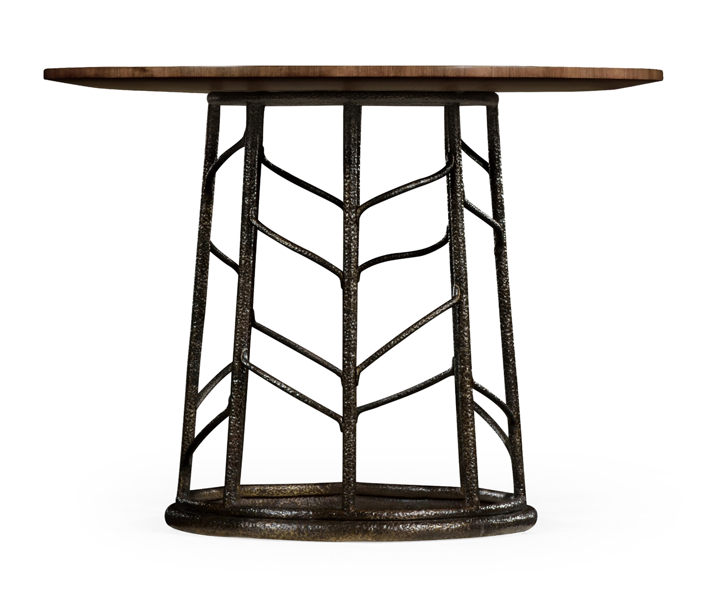 Circular Natural Walnut Continental Table