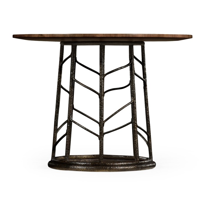 Circular Natural Walnut Continental Table