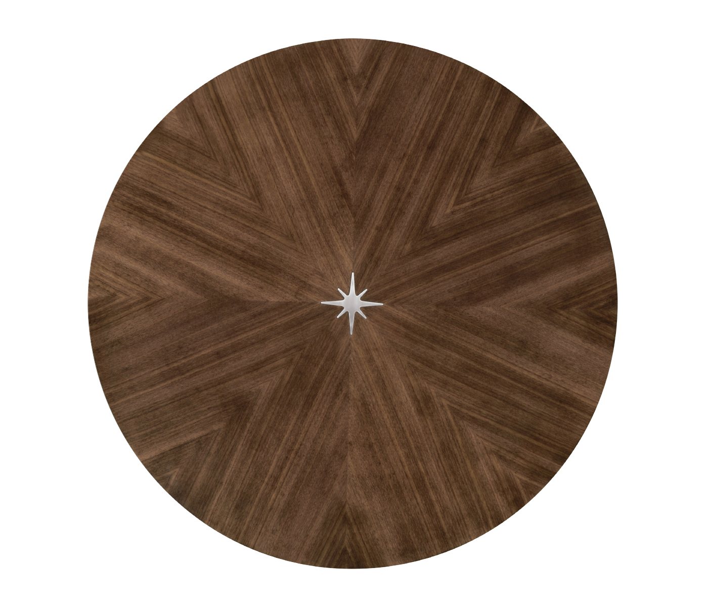Circular Natural Walnut Continental Table