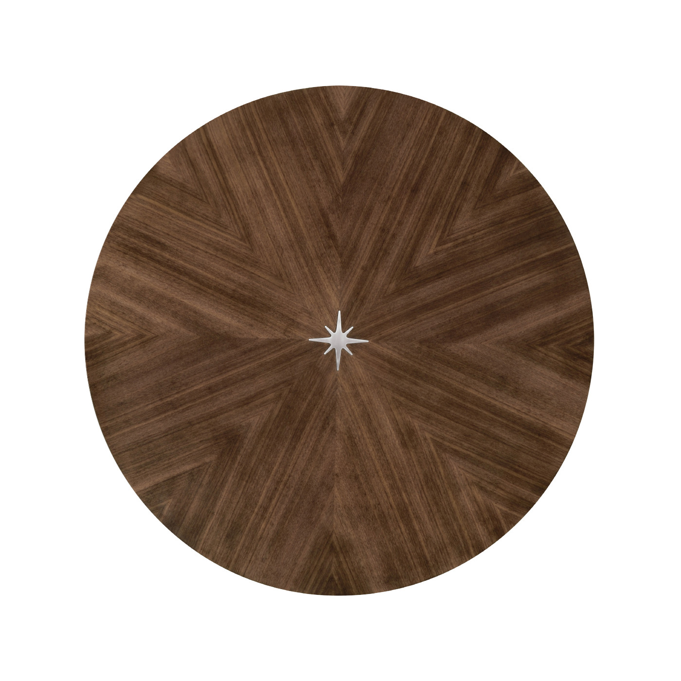 Circular Natural Walnut Continental Table