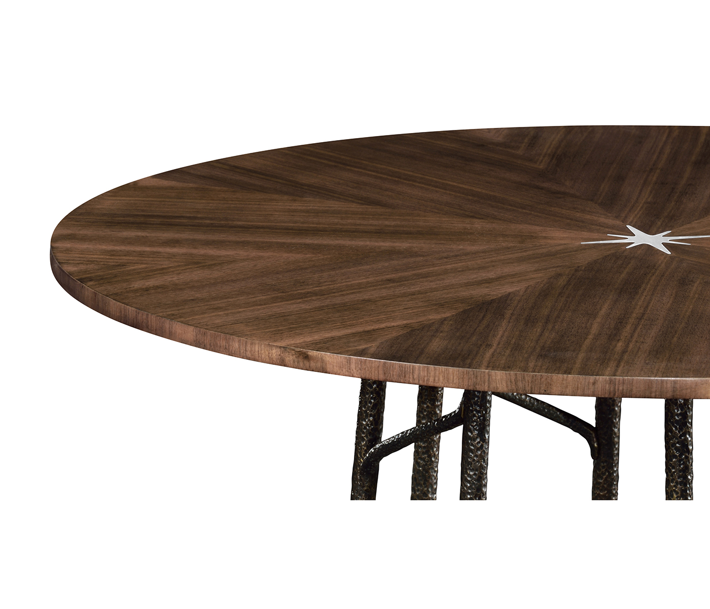Circular Natural Walnut Continental Table